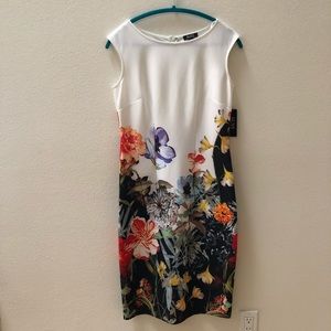 SLNY Fashions white and floral dress